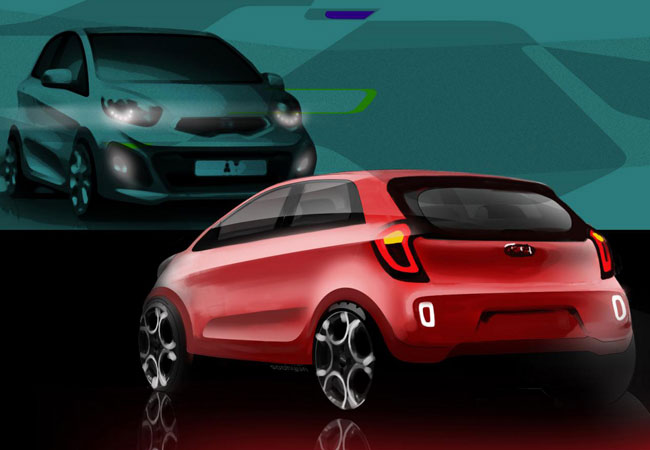 Скетчи новой Kia Picanto 2012 Скетчи новой Kia Picanto 2012