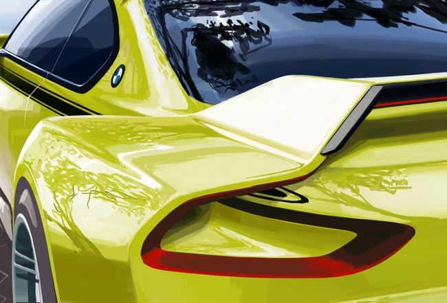 Тизер концепта BMW 3.0 CSL Hommage Тизер концепта BMW 3.0 CSL Hommage